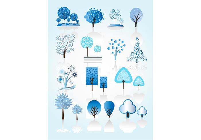 700x490 Winter Tree Vectors