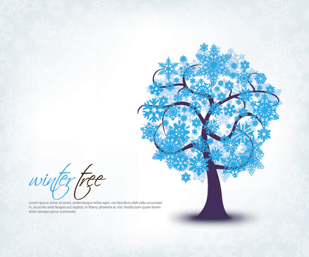 442x368 Winter Tree Vector Free Vector Download (6,363 Free Vector) For