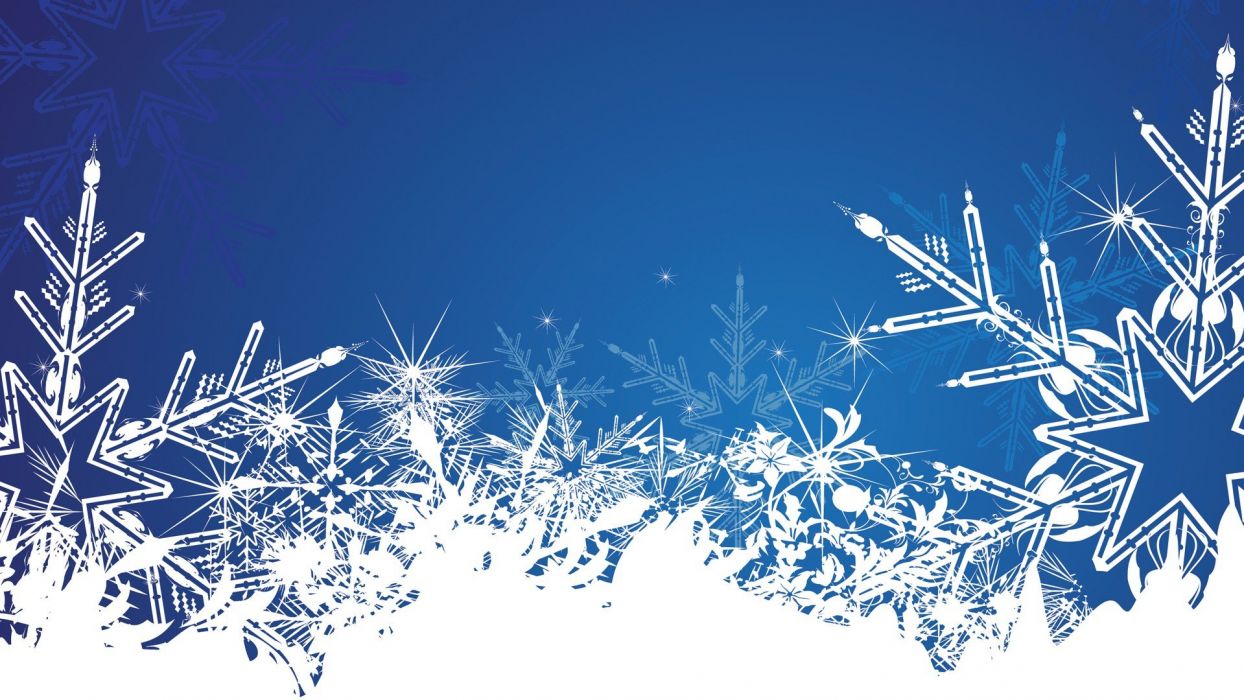 1244x700 Winter Vectors Illustrations Snowflakes Blue Background Vector Art