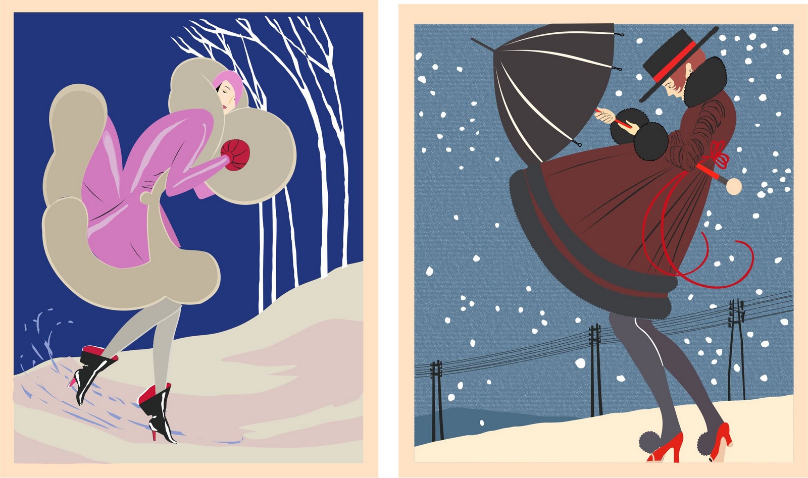 1600x947 Design Graphic Vector Art Digital Painting Free Winter Art Deco