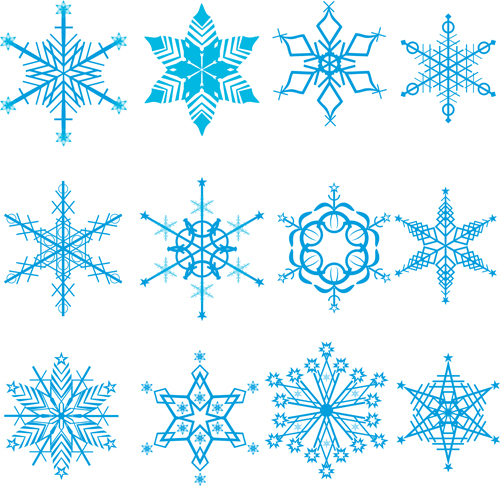 500x486 Winter Snowflakes Pattern Design Vector Graphics 02 Free Download