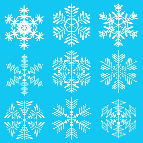 500x500 Winter Snowflakes Pattern Design Vector Graphics 03 Free Download