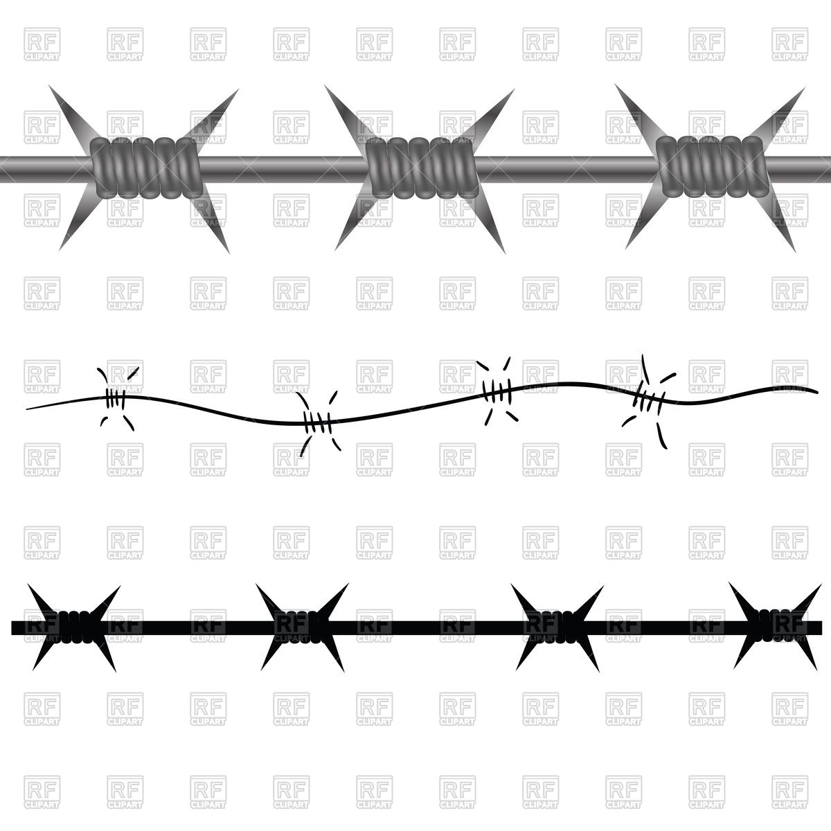 1200x1200 Barbed Wire Borders Vector Image Vector Artwork Of Borders And