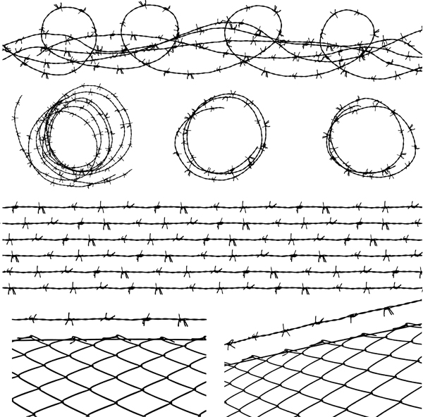 600x592 Barbed Wire Vector Free Vector 4vector