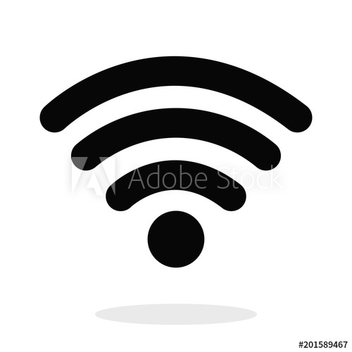 500x500 Wireless Vector Icon, Signal Symbol. Wifi Sign