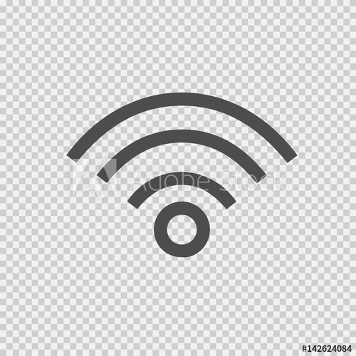 500x500 Wireless Vector Icon Eps 10. Wi Fi Symbol On Transparent