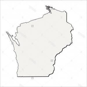 300x300 Map Of The Us State Of Wisconsin Vector Lazttweet