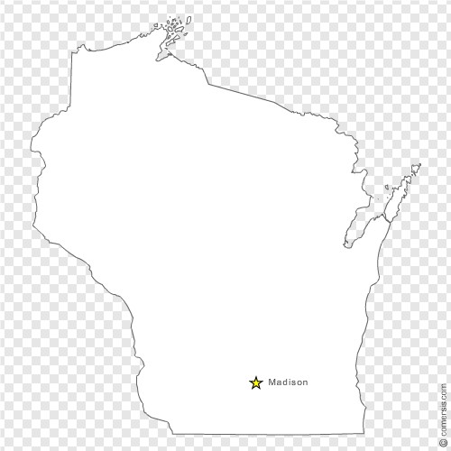 500x500 Wisconsin (Wi) Us State Free Vector Map