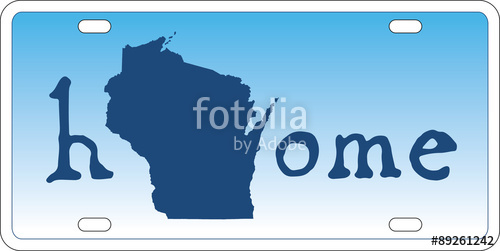 500x251 Wisconsin State License Plate Vector Stock Image And Royalty Free
