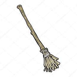 260x260 Witches Broom Black And White Clipart