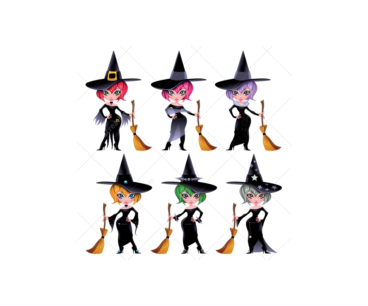 1200x1000 Halloween Background With Witch Motive