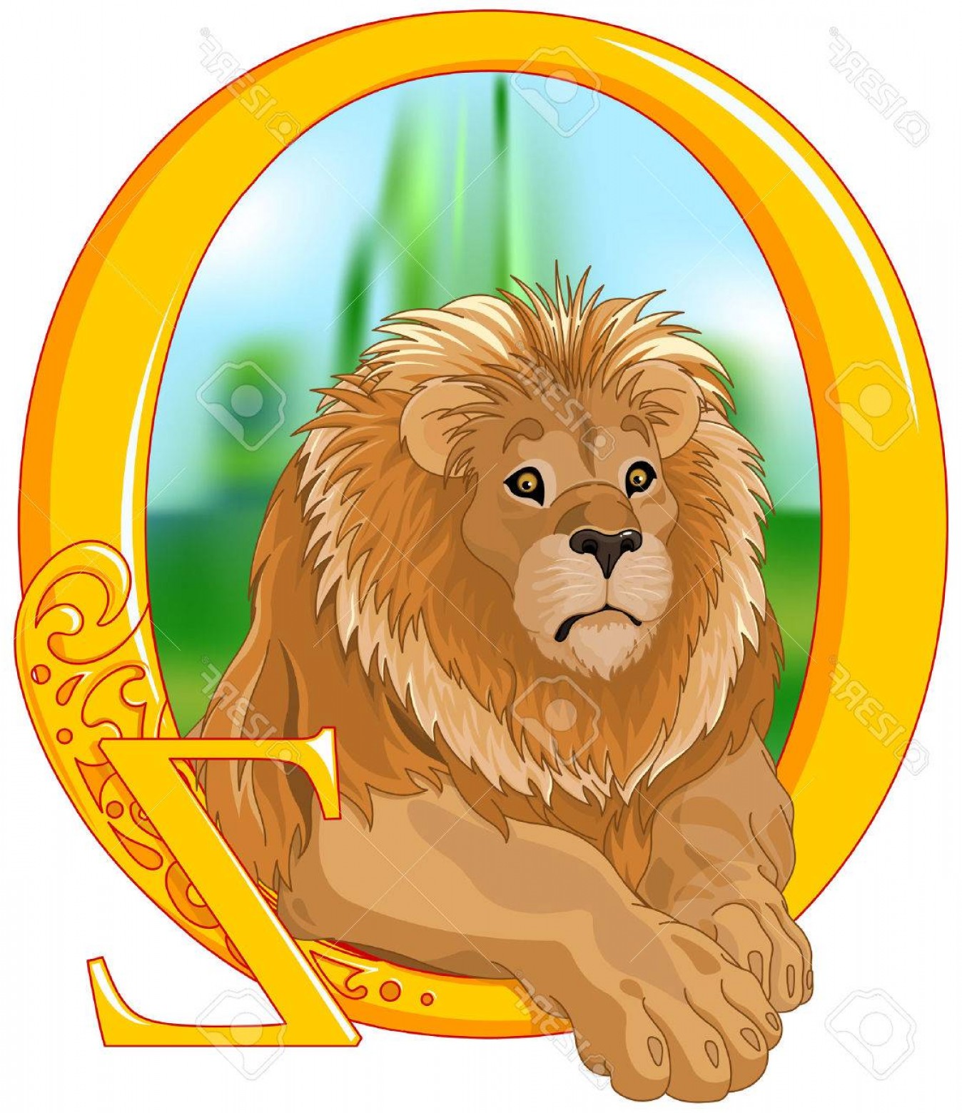 1348x1560 Photostock Vector Illustration Of Cute Lion Wizard Of Oz