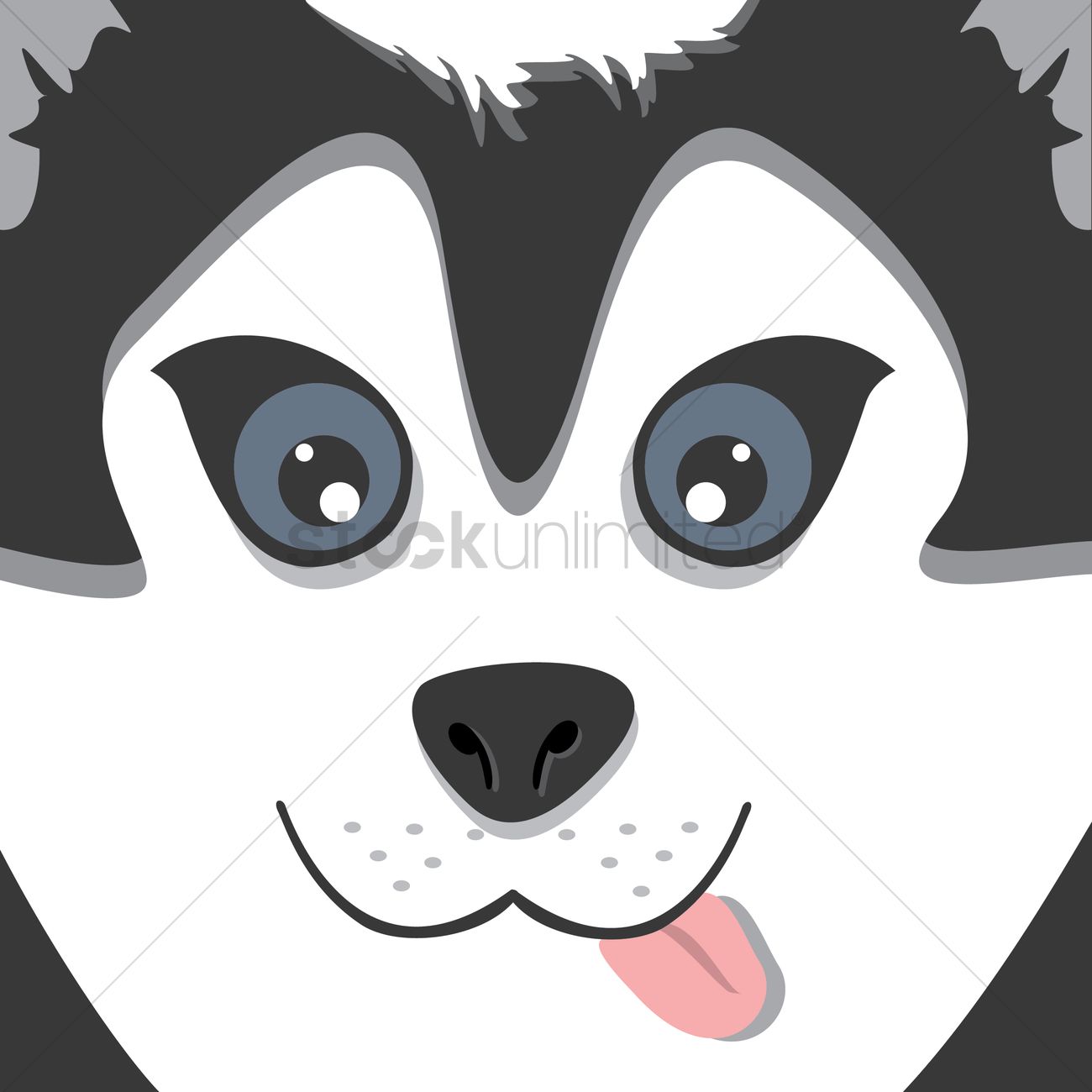 1300x1300 Wolf Face Vector Image