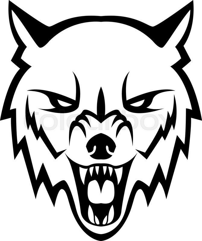 670x800 Wolf Head Illustration Design Stock Vector Colourbox