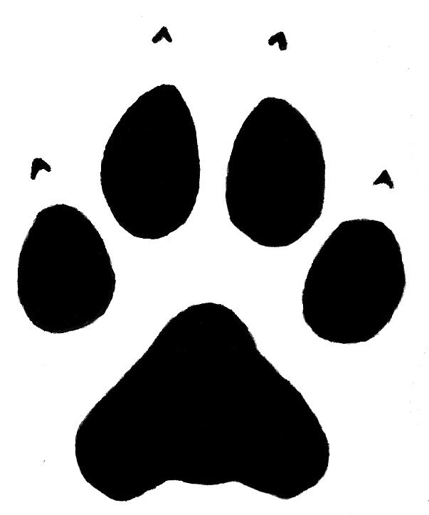 603x725 Clipart Free Paw Wolf