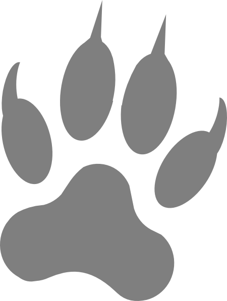 450x597 Wolf Paw Print Clipart
