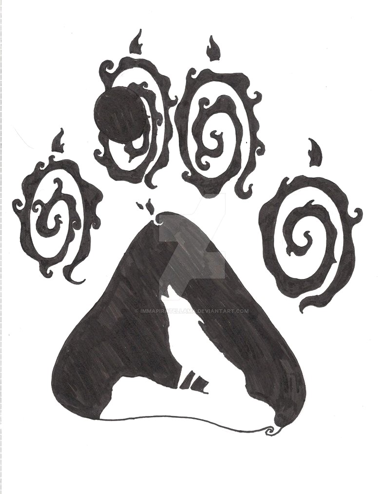 788x1013 97426726 Vector Illustration Wolf Paw Prints Track Icon Black On