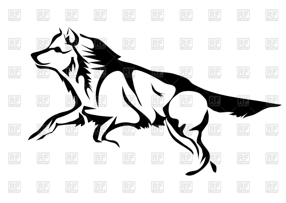1200x851 Running Wolf Vector Image Vector Artwork Of Plants And Animals