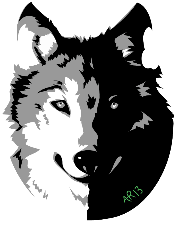 612x792 Wolf Vector