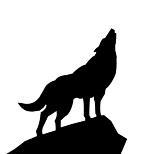 599x600 Free Clip Art Wolves Wolf Silhouette Psd Image