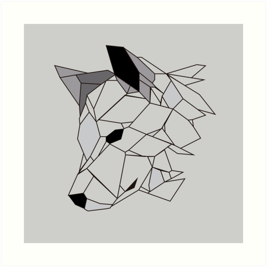 550x550 Wolf Vectors Art Prints By Oxleinadxo Redbubble