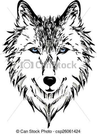 343x470 Wolf Head Vector Graphic.