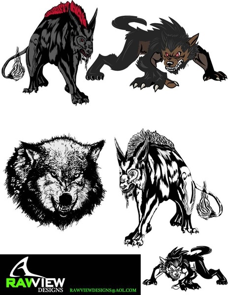 463x600 Free Hellhound Wolf Vector Free Vector In Adobe Illustrator Ai