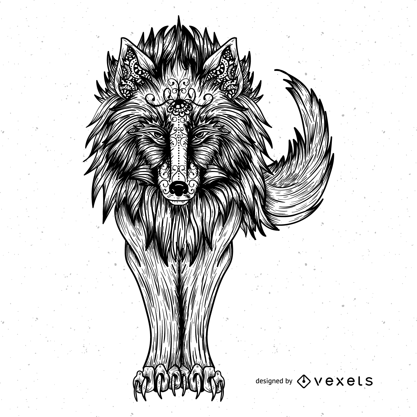 1600x1600 Wolf Vector