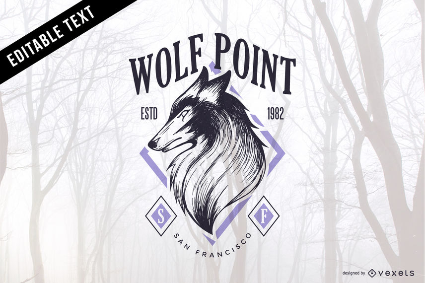 856x570 Wolf Vector Emblem