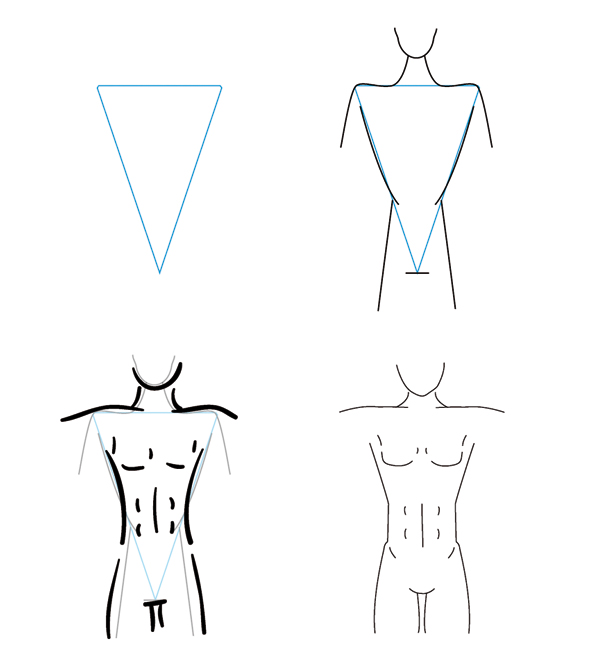600x669 How To Draw Different Body Types For Males And Females