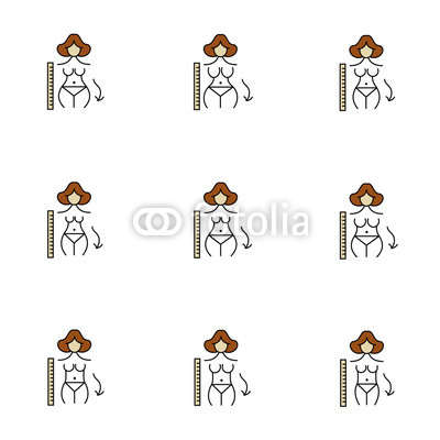 400x400 Woman Body Figure Size And Shape Vector Icon Set Buy Photos Ap