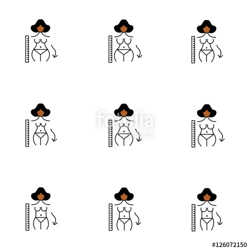500x500 Woman Body Figure Size And Shape Vector Icon Set Stock Image And