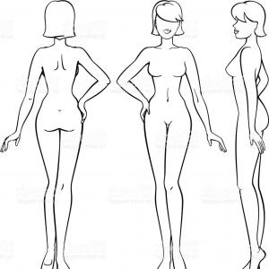 300x300 Man And Woman Human Body Silhouettes With Pointers Vector Isolated