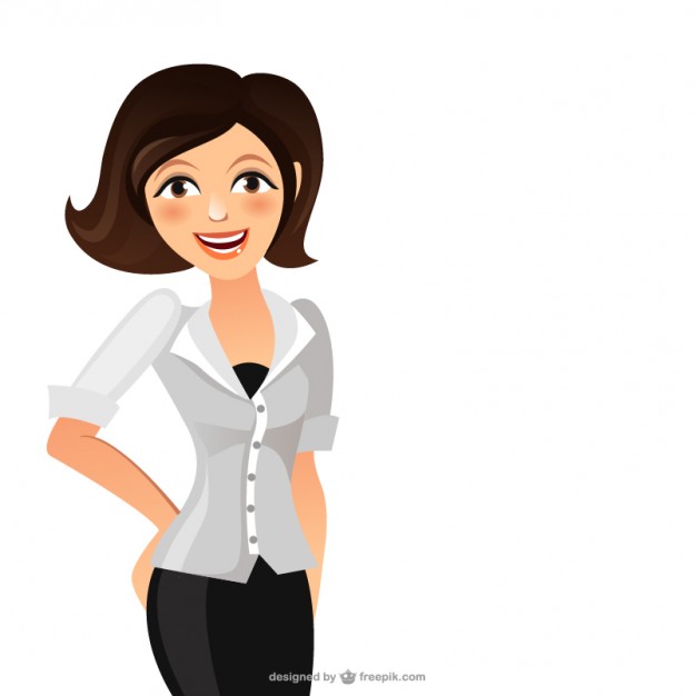 625x626 Woman Cartoon Character Vector Free Download