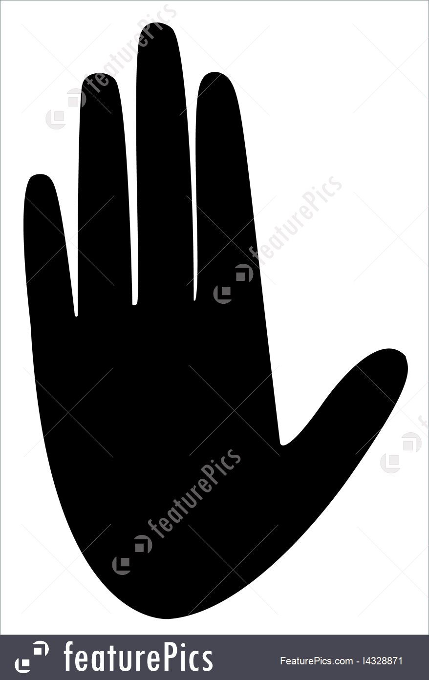 878x1392 Woman Hand Silhouette Vector Stock Illustration I4328871
