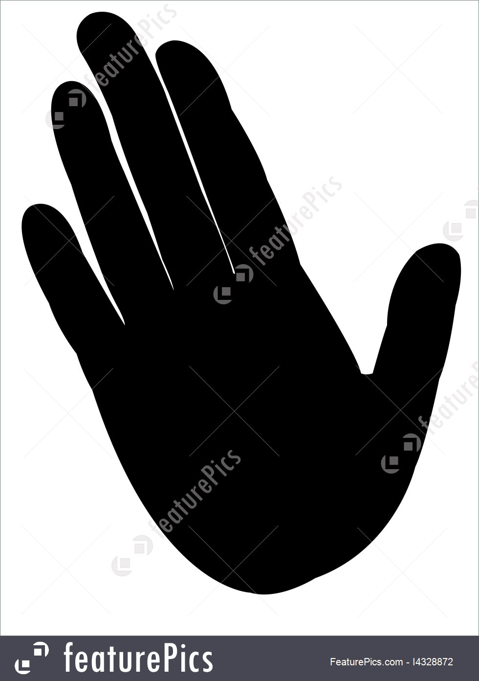 980x1392 Woman Hand Silhouette Vector Stock Illustration I4328872
