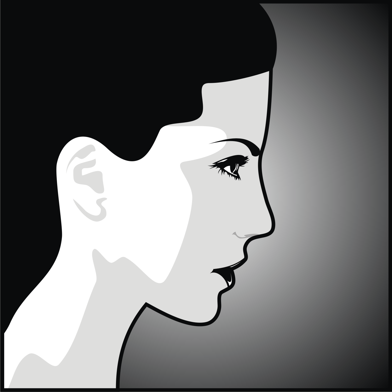 1500x1500 Vector For Free Use Head Of Woman