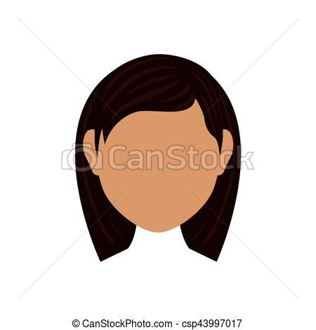 450x470 Woman Faceless Head Icon Vector Illustration Graphic Design Vector