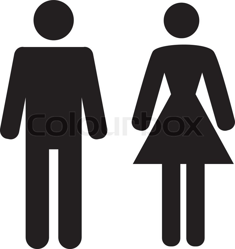755x800 Vector Man And Woman Icon On White Background Stock Vector