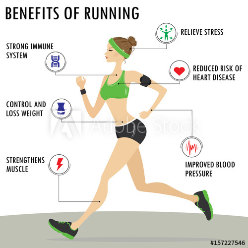 500x500 Woman Running Vector Illustration