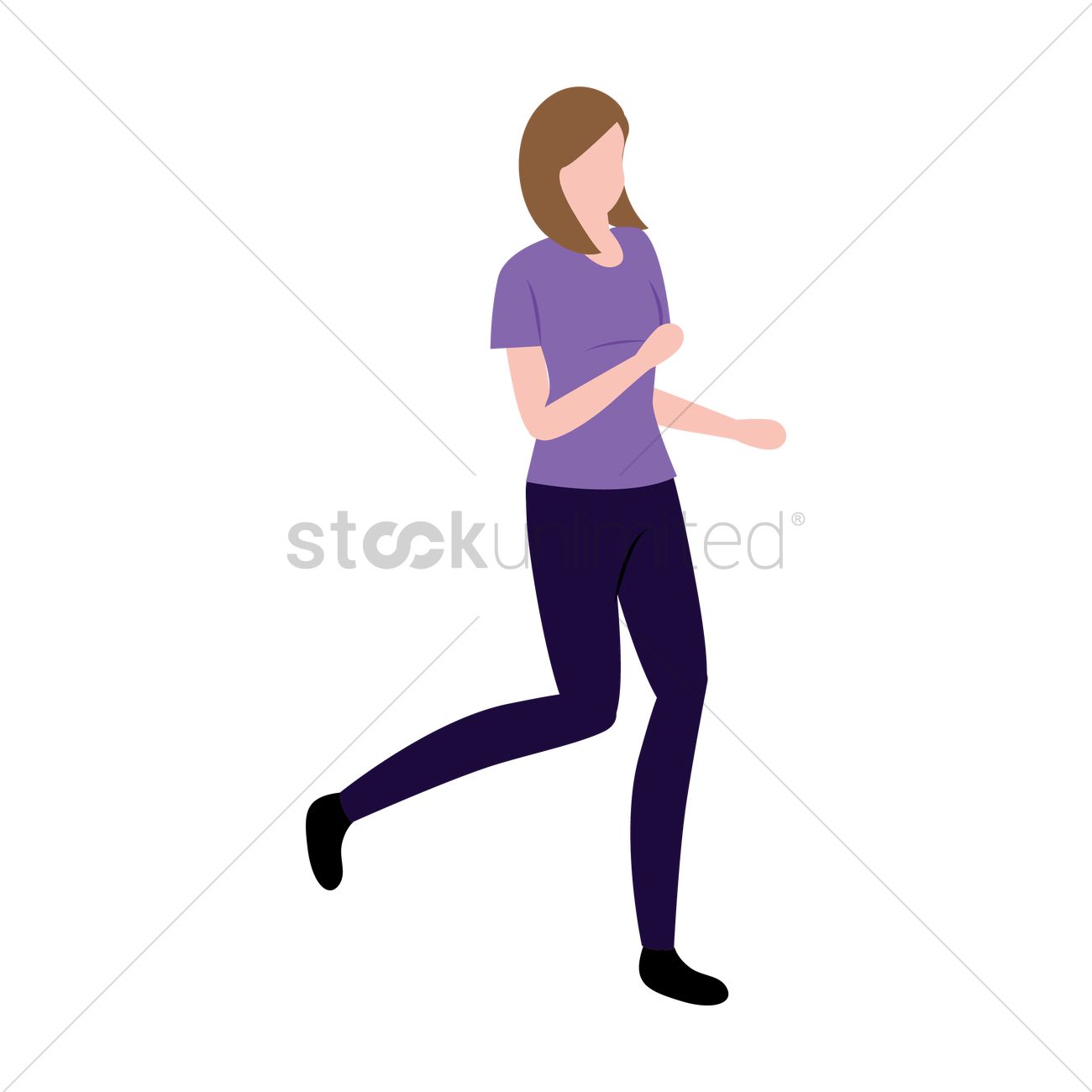 1300x1300 Woman Running Vector Image