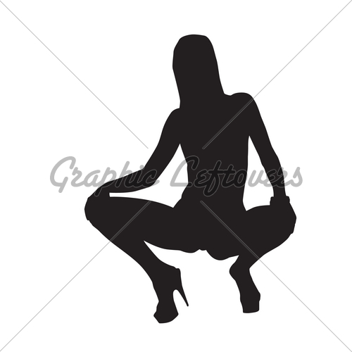 500x500 Sitting Woman. Vector Illustration Gl Stock Images