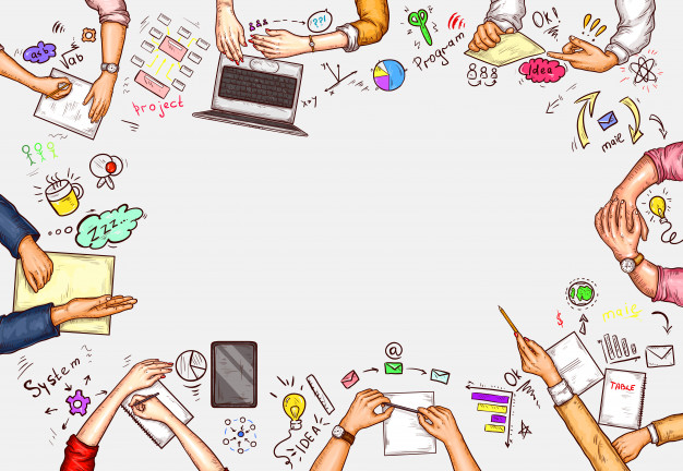 626x432 Vector Pop Art Illustration Of A Man And A Woman Sitting