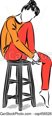 212x470 Woman Modeling Sitting Vector Illustration.eps. Woman Modeling