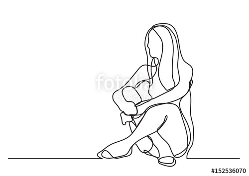 500x354 Woman Sitting On The Floor