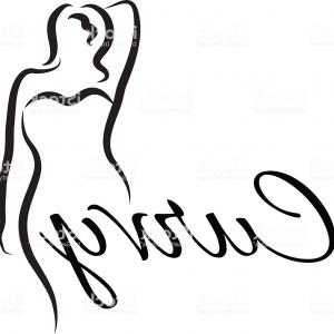 300x300 Plus Size Woman Curvy Woman Symbol Logo Vector Illustration Gm