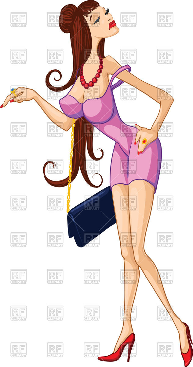 632x1200 Whimsical Vulgar Woman Vector Image Vector Artwork Of People