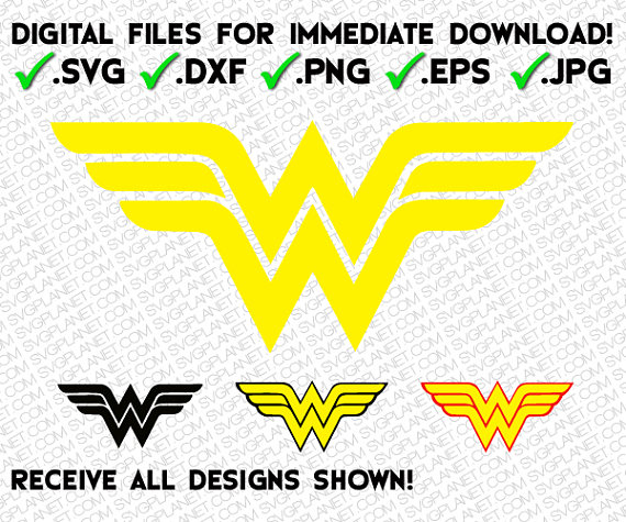 570x475 Wonder Woman Logo In 5 File Formats (Svg, Dxf, Png, Eps, Jpg