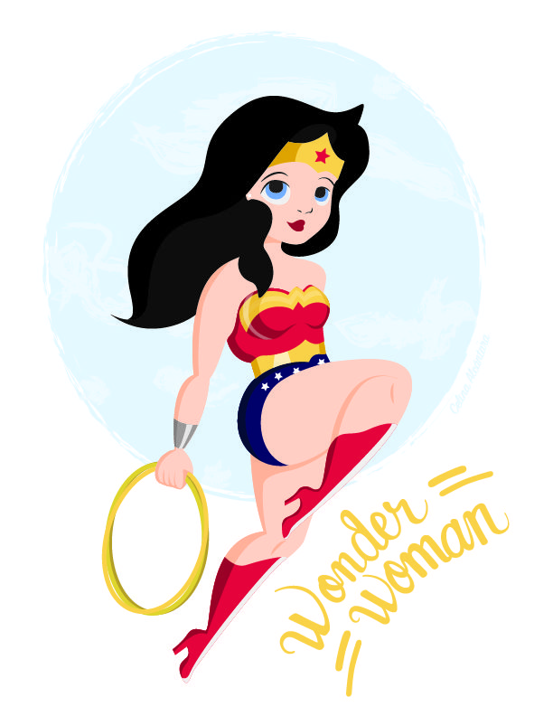 612x792 Wonder Woman, Vector Illustration By Celina