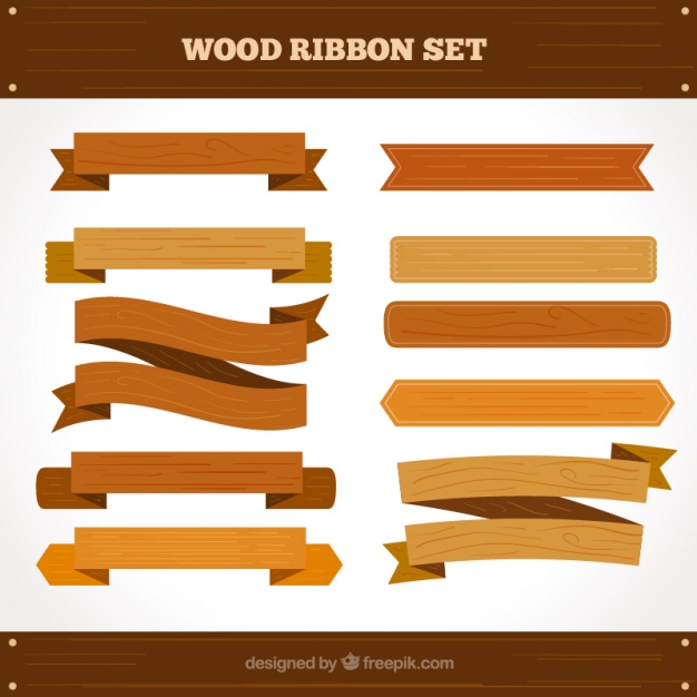 626x626 Set Of Wooden Signs In Flat Design Vector Free Download